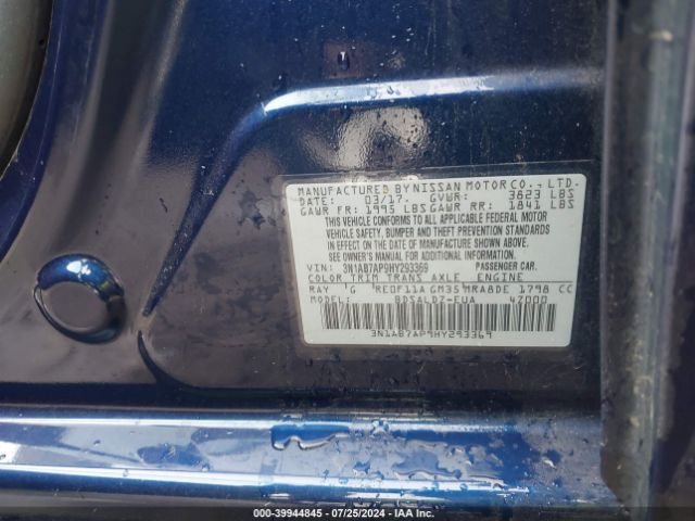 Photo 8 VIN: 3N1AB7AP9HY293369 - NISSAN SENTRA 