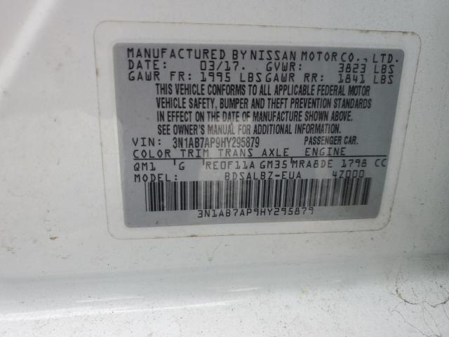 Photo 11 VIN: 3N1AB7AP9HY295879 - NISSAN SENTRA S 