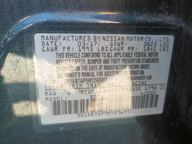 Photo 9 VIN: 3N1AB7AP9HY296997 - NISSAN SENTRA S 