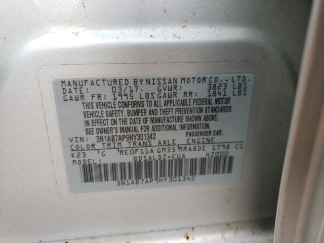 Photo 9 VIN: 3N1AB7AP9HY301342 - NISSAN SENTRA S 