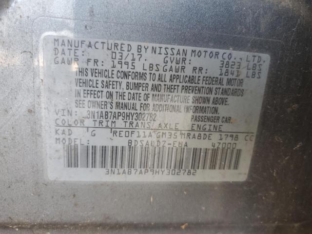 Photo 11 VIN: 3N1AB7AP9HY302782 - NISSAN SENTRA S 