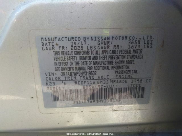 Photo 8 VIN: 3N1AB7AP9HY319632 - NISSAN SENTRA 