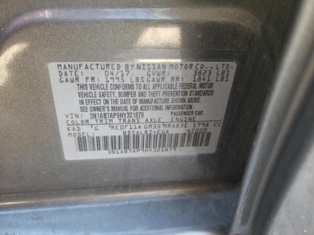 Photo 9 VIN: 3N1AB7AP9HY321879 - NISSAN SENTRA S 