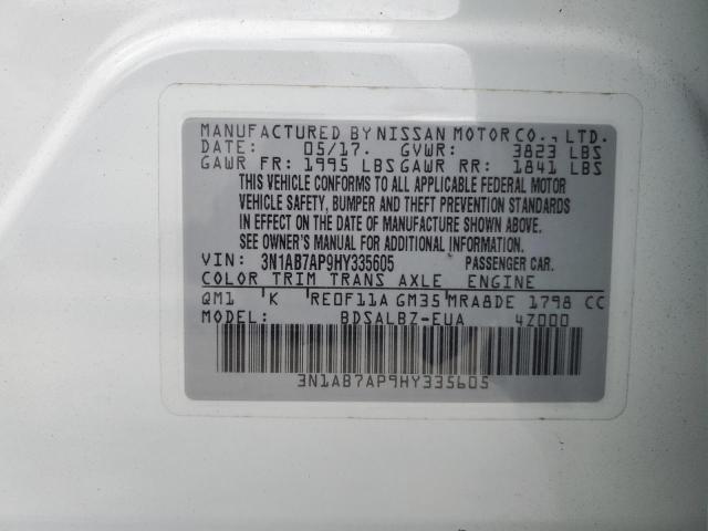 Photo 11 VIN: 3N1AB7AP9HY335605 - NISSAN SENTRA 