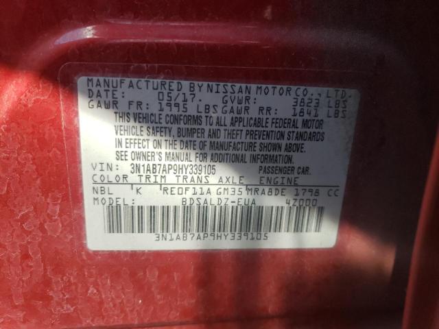 Photo 11 VIN: 3N1AB7AP9HY339105 - NISSAN SENTRA S 