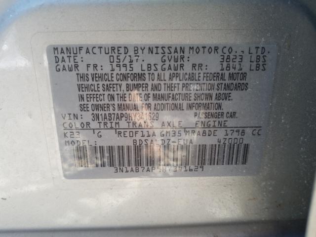 Photo 9 VIN: 3N1AB7AP9HY341629 - NISSAN SENTRA S 