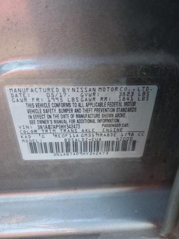 Photo 12 VIN: 3N1AB7AP9HY342473 - NISSAN SENTRA S 