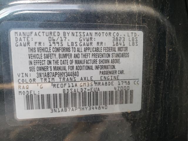 Photo 9 VIN: 3N1AB7AP9HY344840 - NISSAN SENTRA S 