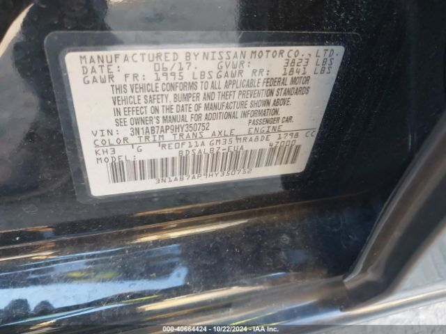 Photo 8 VIN: 3N1AB7AP9HY350752 - NISSAN SENTRA 