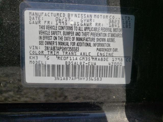 Photo 9 VIN: 3N1AB7AP9HY356583 - NISSAN SENTRA S 