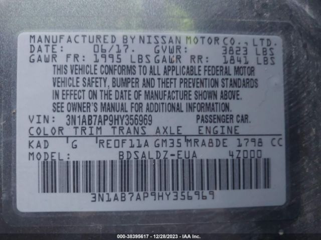 Photo 8 VIN: 3N1AB7AP9HY356969 - NISSAN SENTRA 