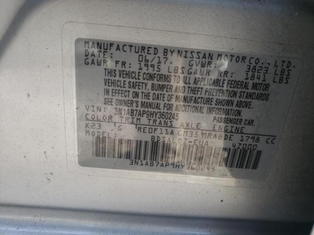 Photo 9 VIN: 3N1AB7AP9HY360245 - NISSAN SENTRA S 