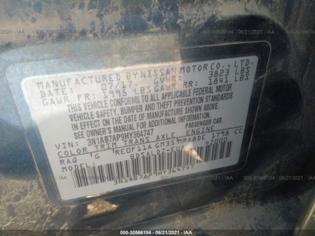 Photo 8 VIN: 3N1AB7AP9HY364747 - NISSAN SENTRA 