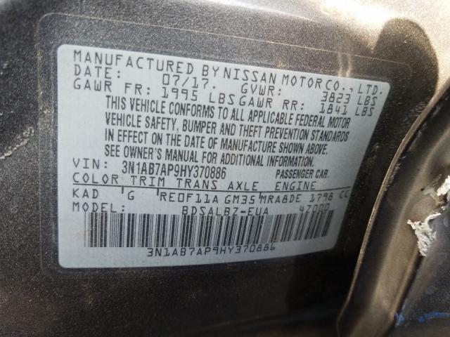 Photo 9 VIN: 3N1AB7AP9HY370886 - NISSAN SENTRA S 