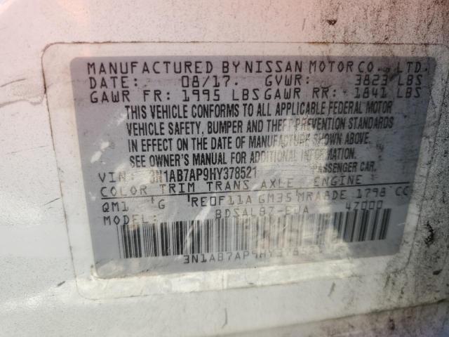 Photo 11 VIN: 3N1AB7AP9HY378521 - NISSAN SENTRA S 