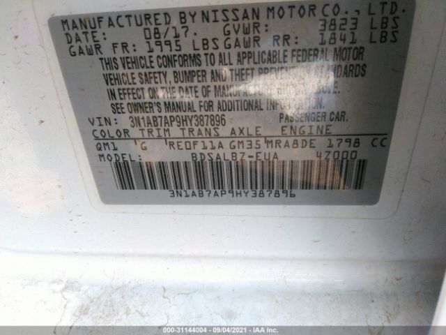 Photo 8 VIN: 3N1AB7AP9HY387896 - NISSAN SENTRA 