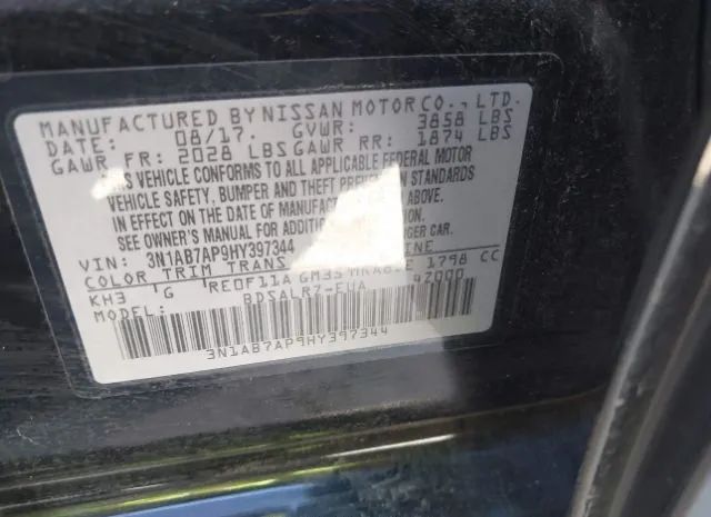 Photo 8 VIN: 3N1AB7AP9HY397344 - NISSAN SENTRA 