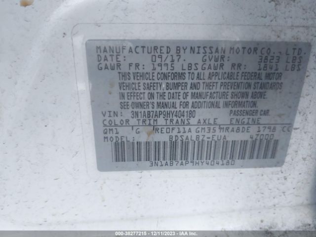 Photo 8 VIN: 3N1AB7AP9HY404180 - NISSAN SENTRA 