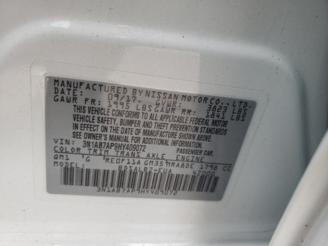 Photo 9 VIN: 3N1AB7AP9HY409072 - NISSAN SENTRA S 