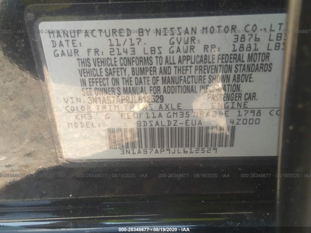 Photo 8 VIN: 3N1AB7AP9JL612529 - NISSAN SENTRA 