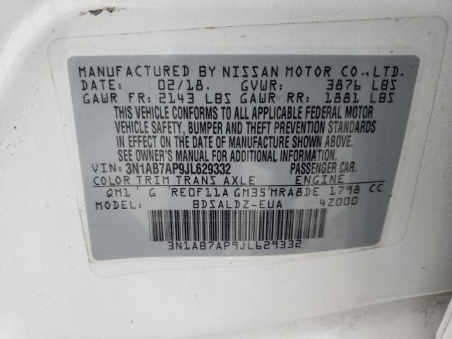 Photo 9 VIN: 3N1AB7AP9JL629332 - NISSAN SENTRA S 