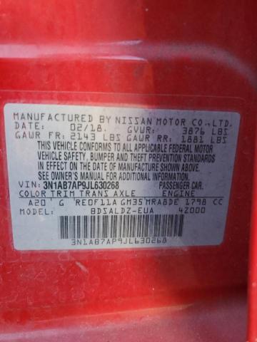 Photo 11 VIN: 3N1AB7AP9JL630268 - NISSAN SENTRA S 