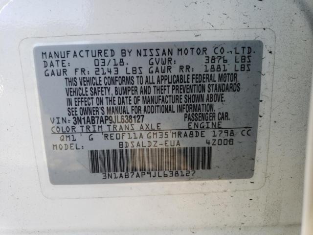 Photo 12 VIN: 3N1AB7AP9JL638127 - NISSAN SENTRA 