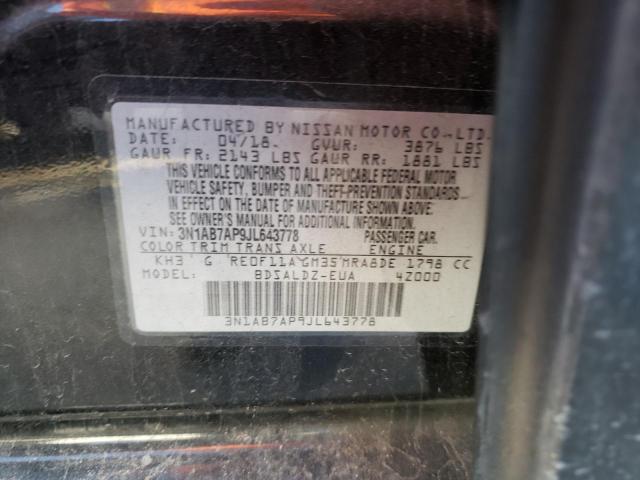 Photo 9 VIN: 3N1AB7AP9JL643778 - NISSAN SENTRA S 