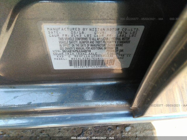 Photo 8 VIN: 3N1AB7AP9JL648219 - NISSAN SENTRA 