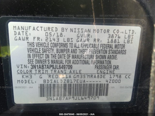 Photo 8 VIN: 3N1AB7AP9JL649709 - NISSAN SENTRA 