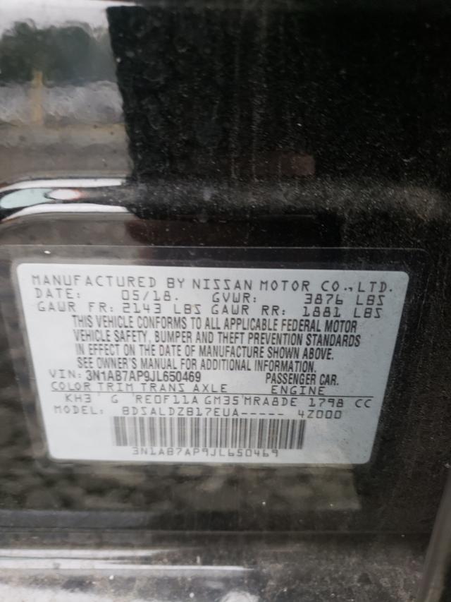 Photo 8 VIN: 3N1AB7AP9JL650469 - NISSAN SENTRA S 