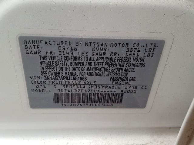 Photo 9 VIN: 3N1AB7AP9JL651668 - NISSAN SENTRA S 