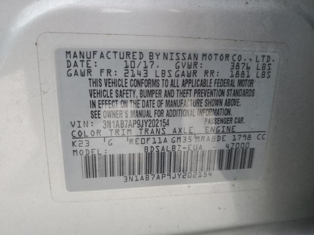 Photo 11 VIN: 3N1AB7AP9JY202154 - NISSAN SENTRA S 