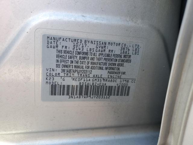 Photo 12 VIN: 3N1AB7AP9JY203112 - NISSAN SENTRA S 