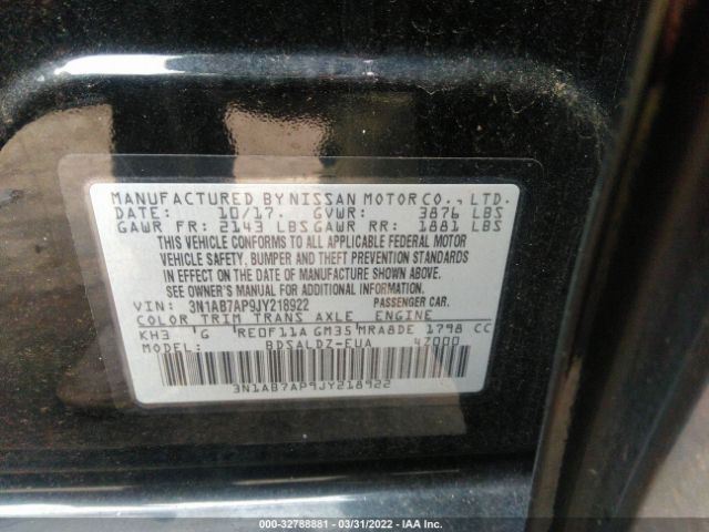 Photo 8 VIN: 3N1AB7AP9JY218922 - NISSAN SENTRA 