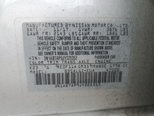 Photo 11 VIN: 3N1AB7AP9JY225353 - NISSAN SENTRA S 