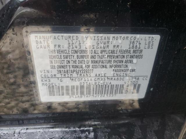 Photo 9 VIN: 3N1AB7AP9JY229337 - NISSAN SENTRA S 