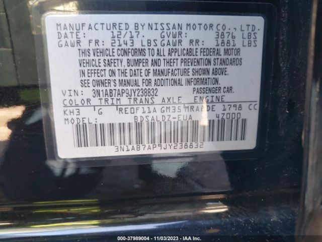 Photo 8 VIN: 3N1AB7AP9JY238832 - NISSAN SENTRA 