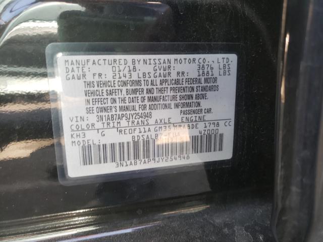 Photo 9 VIN: 3N1AB7AP9JY254948 - NISSAN SENTRA S 