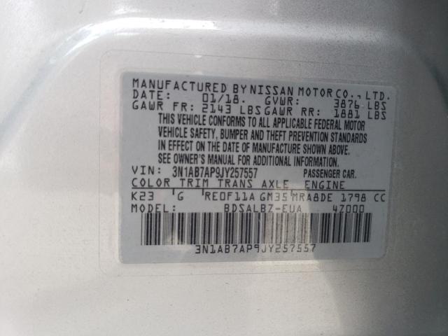 Photo 11 VIN: 3N1AB7AP9JY257557 - NISSAN SENTRA 