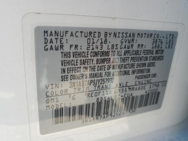 Photo 12 VIN: 3N1AB7AP9JY257932 - NISSAN SENTRA S 