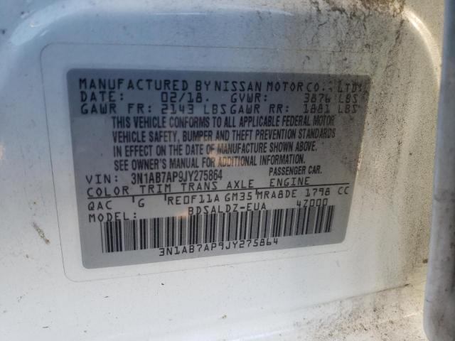 Photo 11 VIN: 3N1AB7AP9JY275864 - NISSAN SENTRA S 