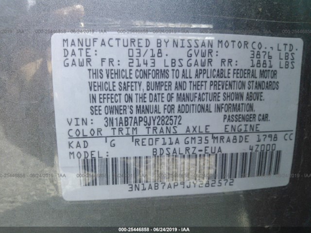 Photo 8 VIN: 3N1AB7AP9JY282572 - NISSAN SENTRA 