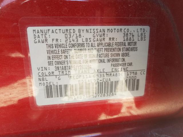 Photo 9 VIN: 3N1AB7AP9JY283284 - NISSAN SENTRA S 