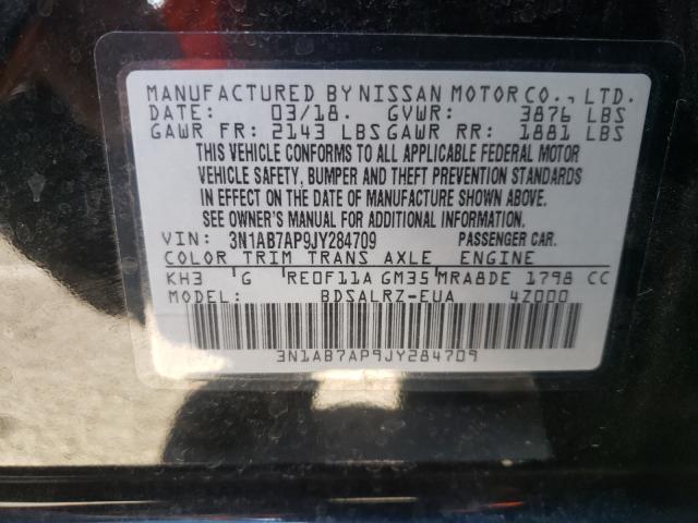 Photo 9 VIN: 3N1AB7AP9JY284709 - NISSAN SENTRA S 