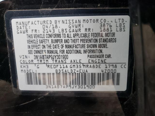 Photo 9 VIN: 3N1AB7AP9JY301900 - NISSAN SENTRA S 