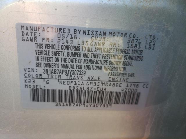 Photo 11 VIN: 3N1AB7AP9JY307339 - NISSAN SENTRA S 