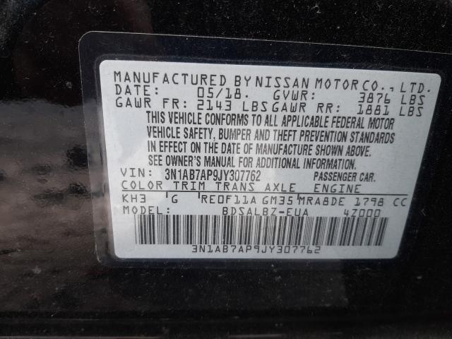 Photo 9 VIN: 3N1AB7AP9JY307762 - NISSAN SENTRA S 