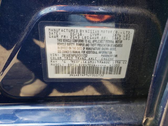 Photo 9 VIN: 3N1AB7AP9JY311732 - NISSAN SENTRA S 