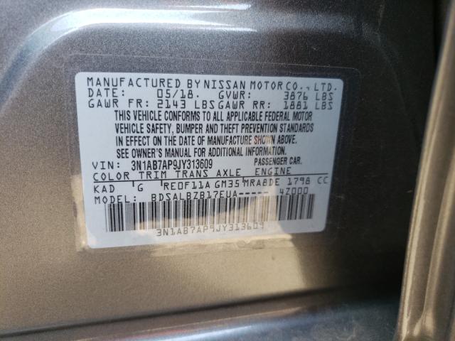 Photo 9 VIN: 3N1AB7AP9JY313609 - NISSAN SENTRA S 